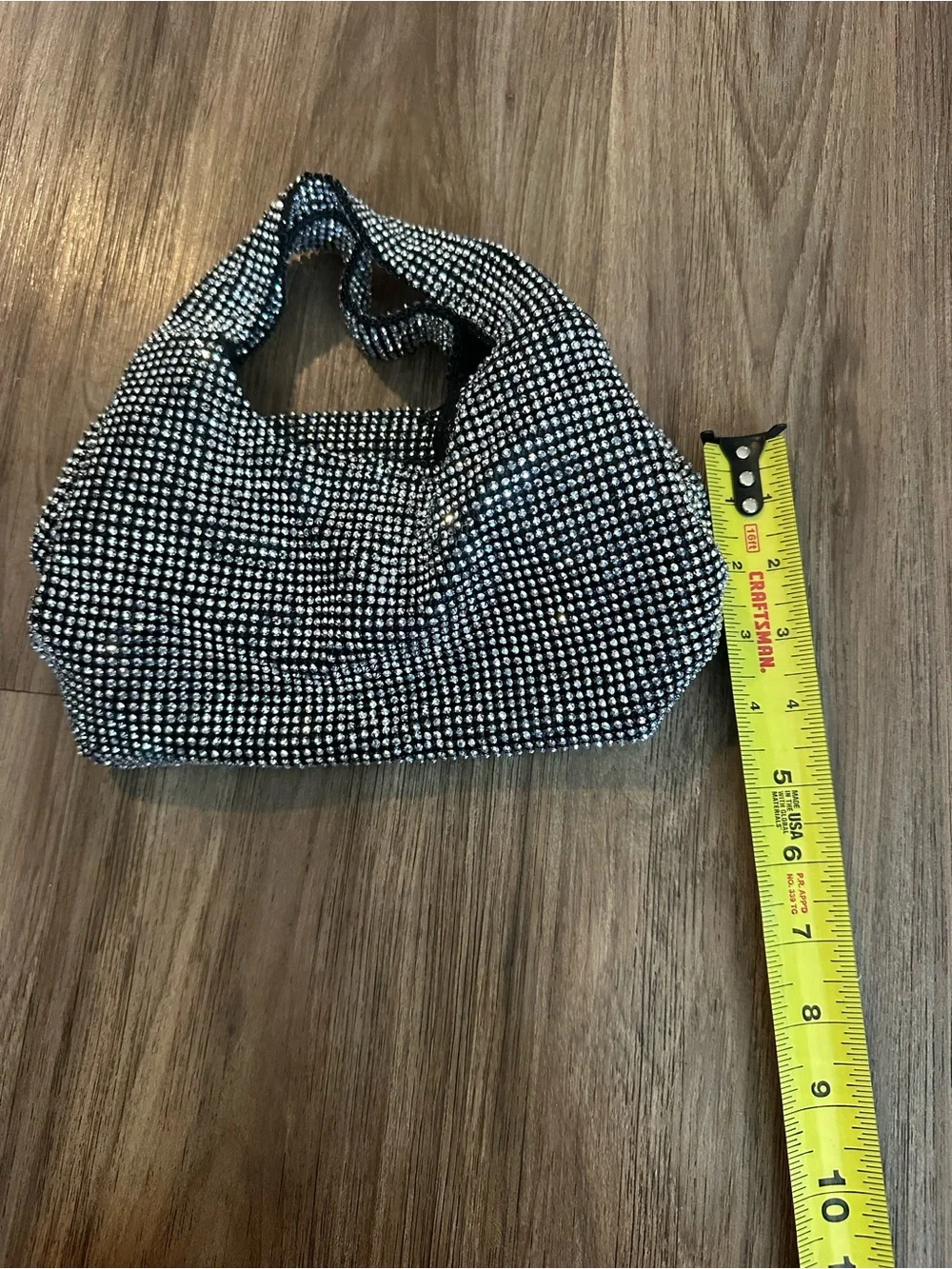INC International Concepts Black Rhinestone Shoulder Bag